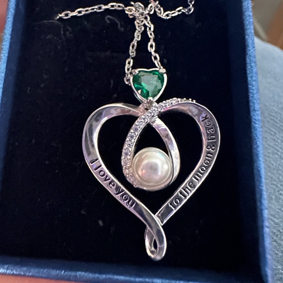 Elda&Co Jewelry - Elda &Co sterling Silver Heart Necklace  .925 with Love you to the moon and back